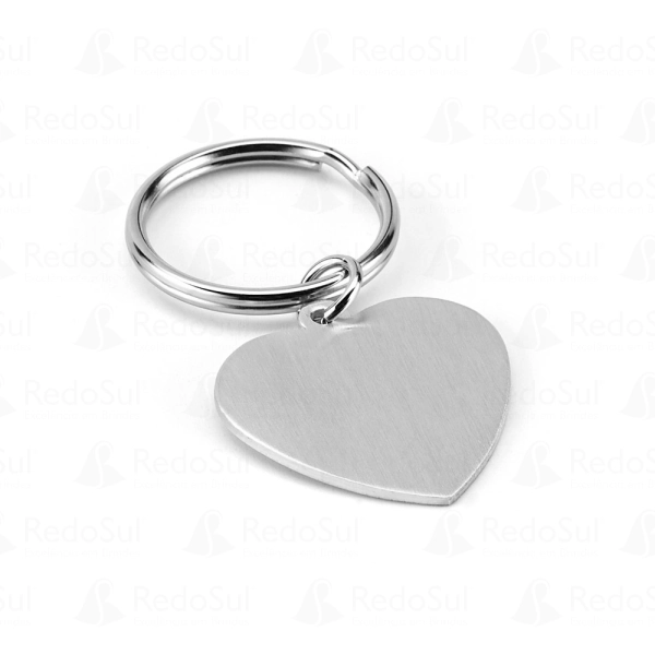 Chaveiro Metálico Personalizado formato de coração Chaveiro Metálico Personalizado formato de coração